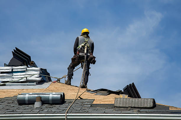 Professional Roof Replacement technician working in West Wareham, MA